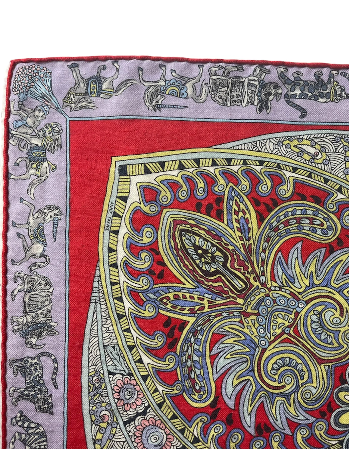 Hermes Le Jardin de la Maharani Silk & Cashmere 140 Shawl Scarf