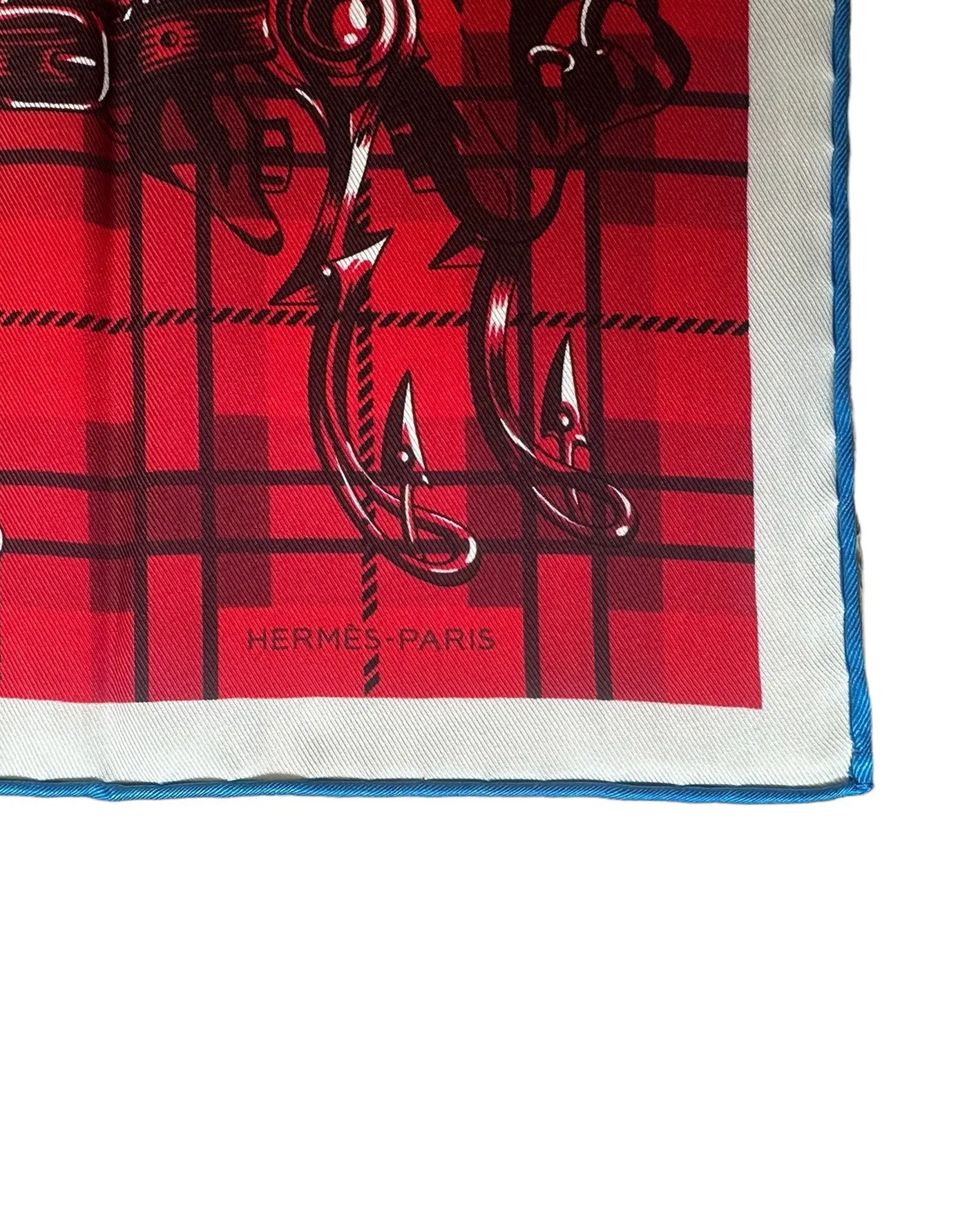 Hermes NEW Cheval Punk Pocket Square 45