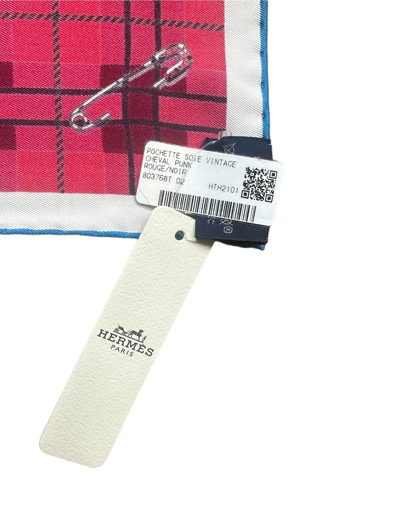 Hermes NEW Cheval Punk Pocket Square 45
