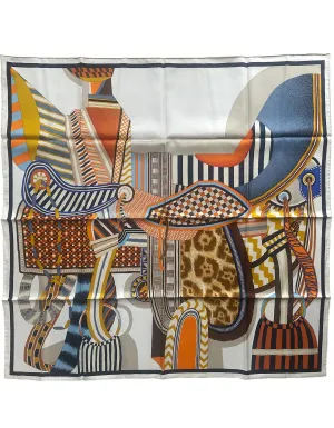Hermes NEW La Selle Imaginaire 90cm silk scarf