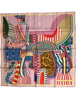 Hermes NEW La Selle Imaginaire 90cm Silk Scarf