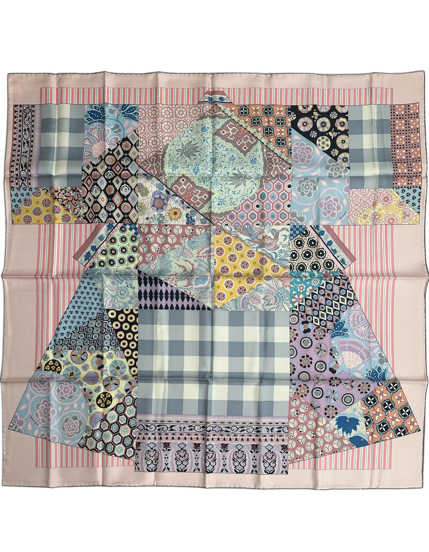 Hermes NEW L'Art du Sarasa 90cm Silk Scarf