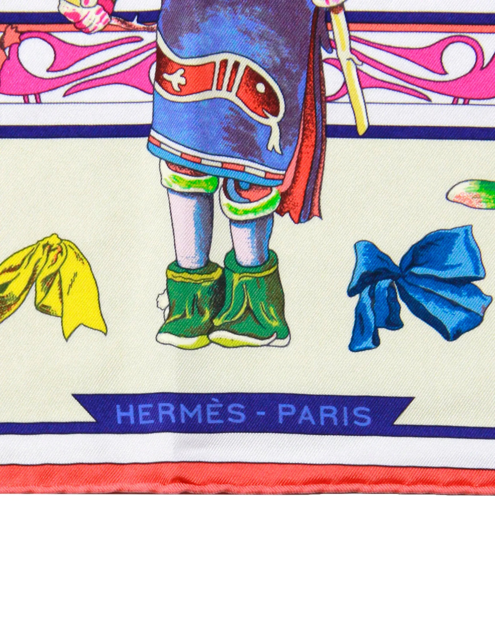 Hermes NEW Multicolor Kachinas 90cm Silk Wash Scarf