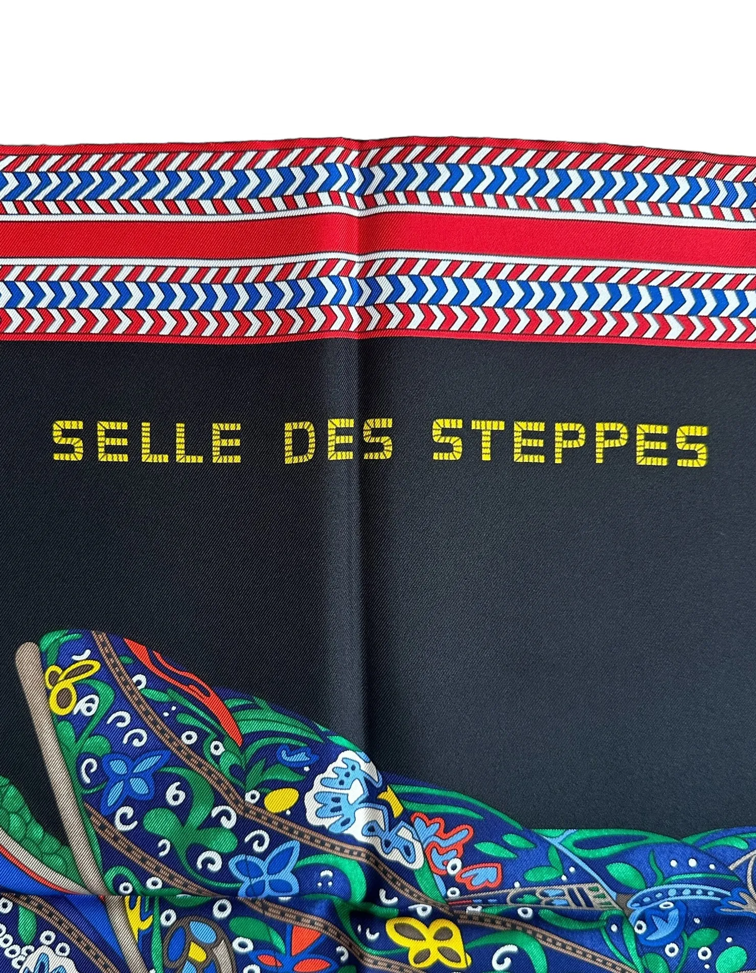 Hermes NEW Selle Des Steppes 90cm Silk Scarf