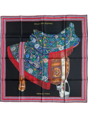 Hermes NEW Selle Des Steppes 90cm Silk Scarf