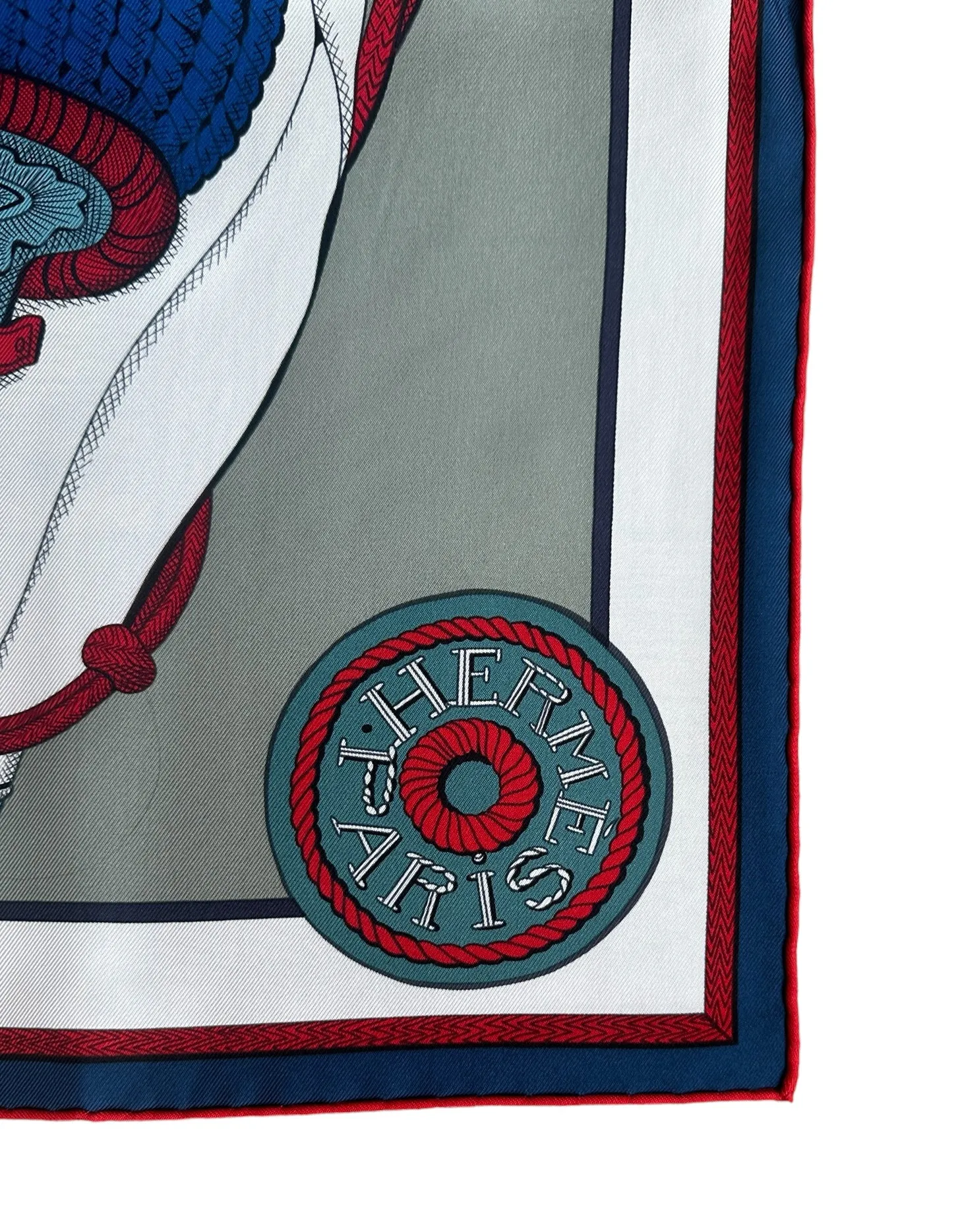 Hermes NEW Zouaves Et Dragons 90cm Silk Scarf