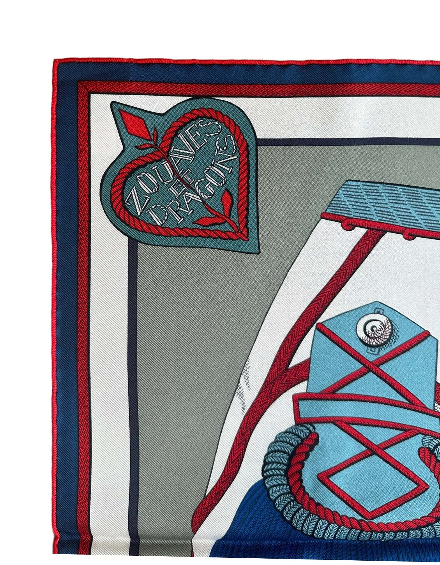 Hermes NEW Zouaves Et Dragons 90cm Silk Scarf