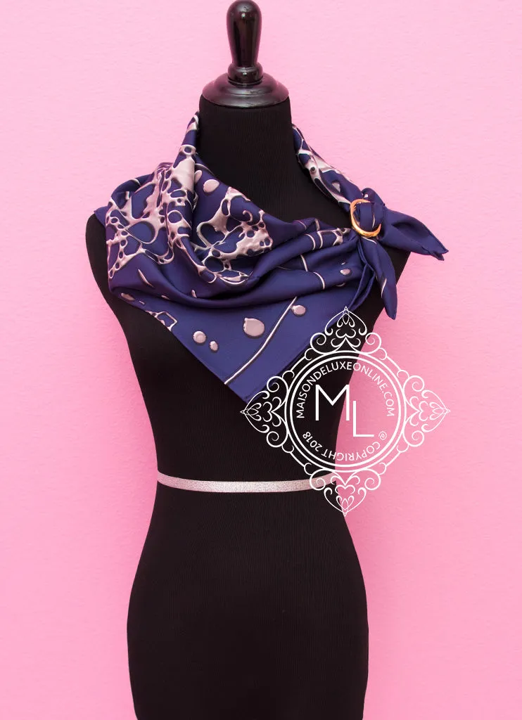 Hermes Pink Twill Silk 90 cm  Cheval Fusion Scarf