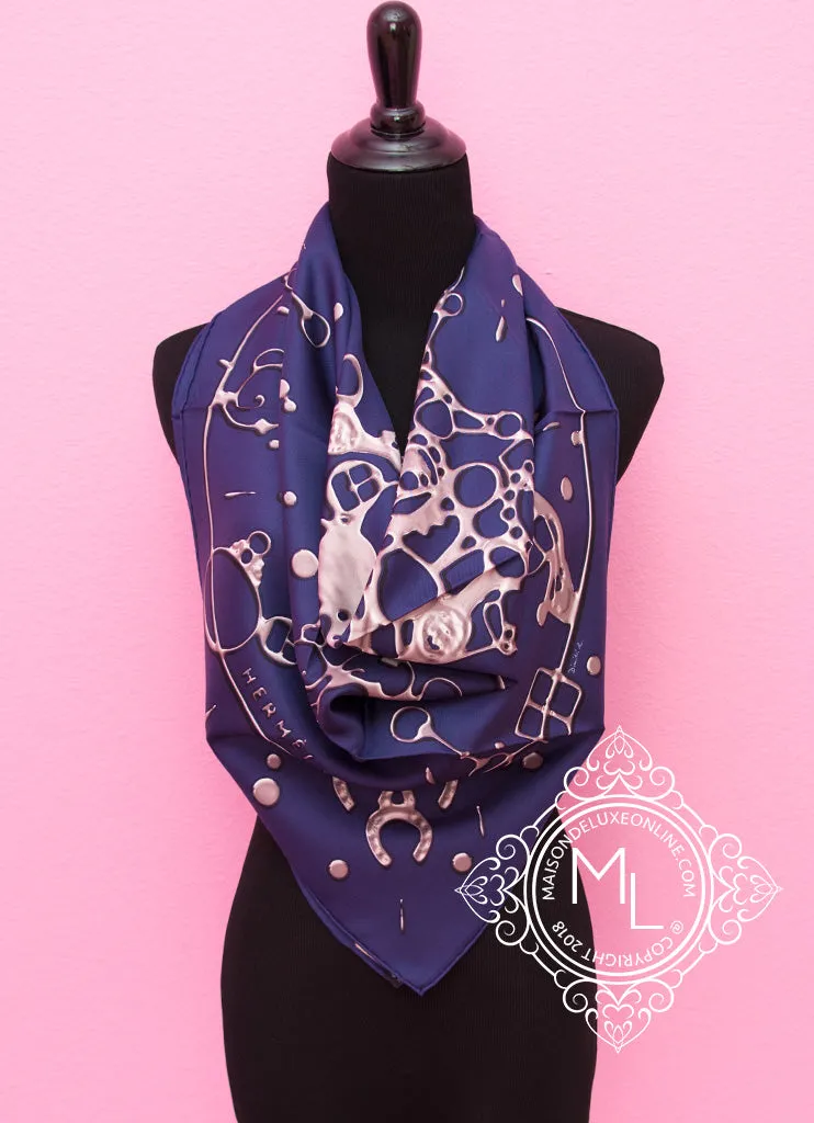 Hermes Pink Twill Silk 90 cm  Cheval Fusion Scarf
