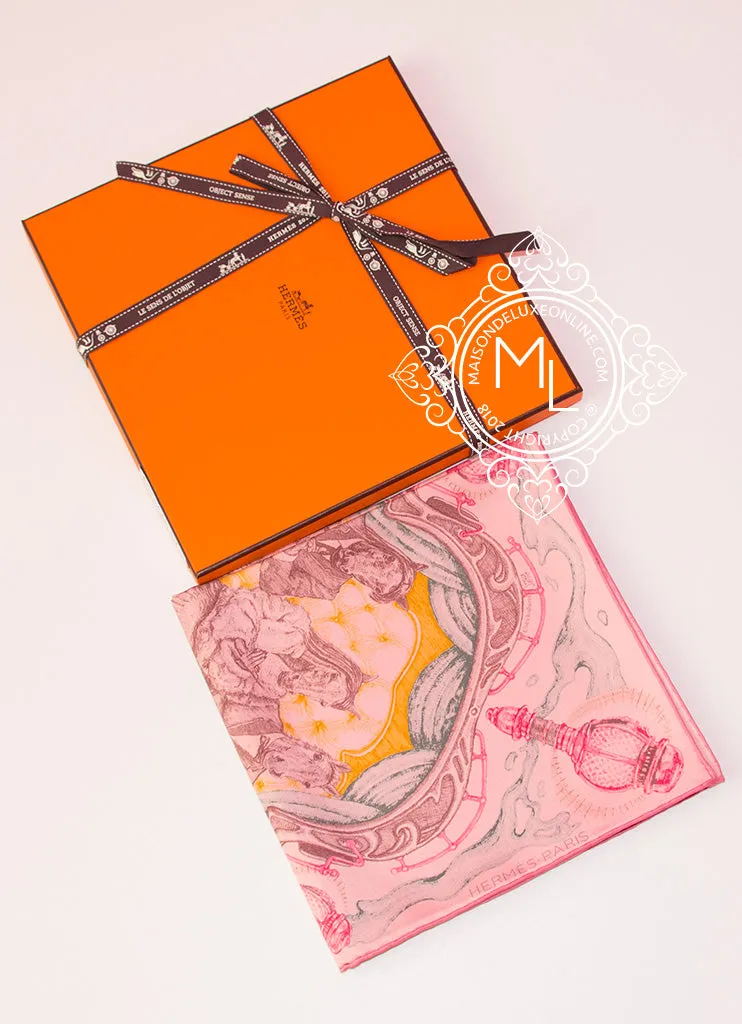 Hermes Pink Twill Silk 90 cm The Horsawards Scarf