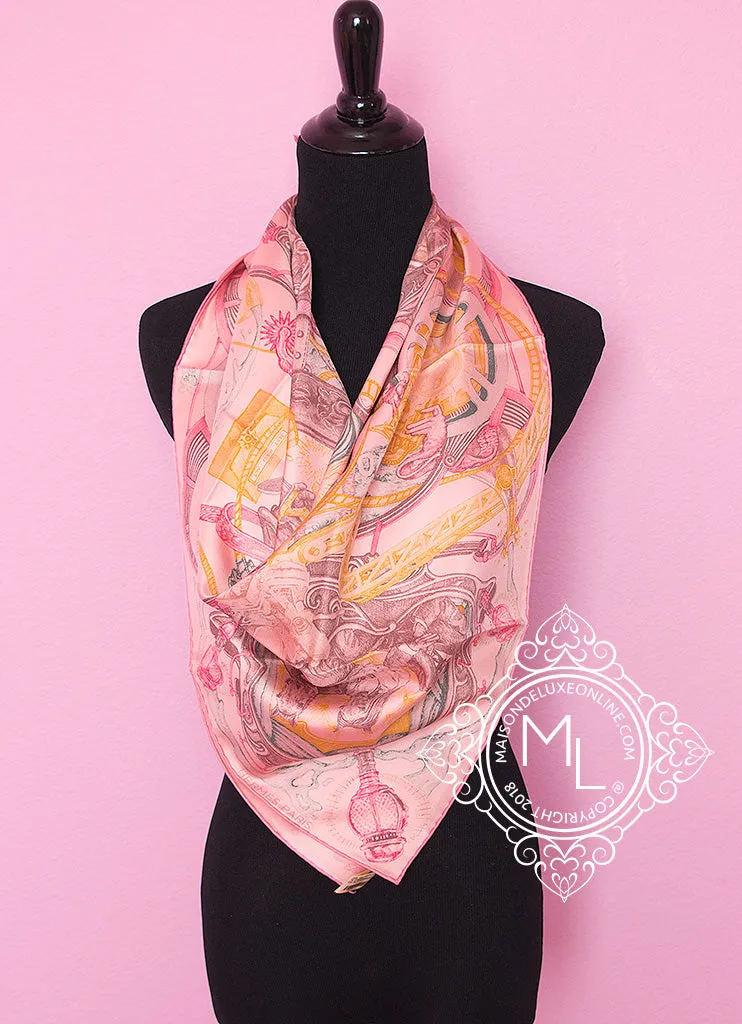Hermes Pink Twill Silk 90 cm The Horsawards Scarf