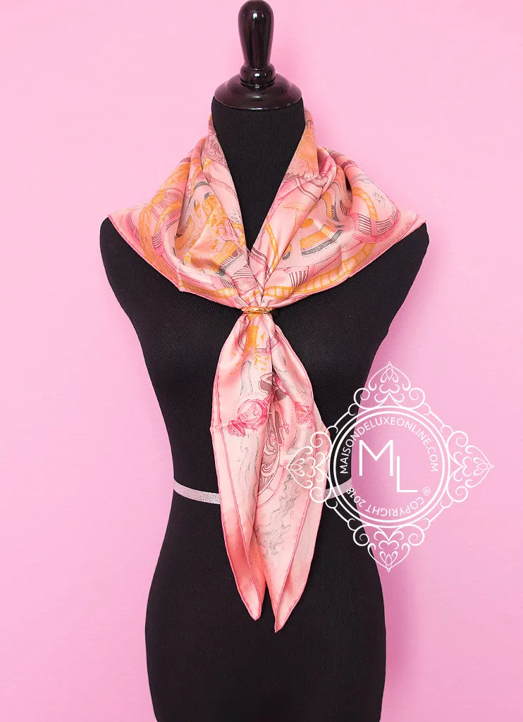 Hermes Pink Twill Silk 90 cm The Horsawards Scarf