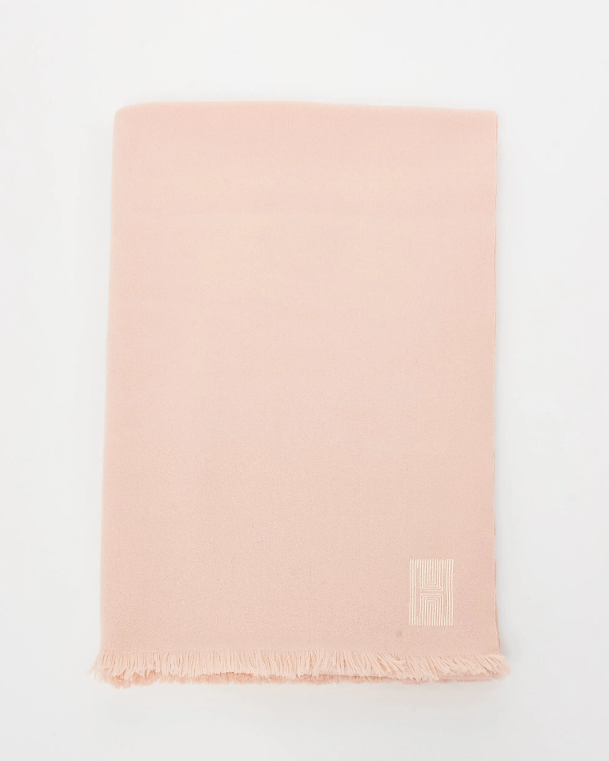 Hermès Rose Cashmere Poudre Soft Stole Scarf
