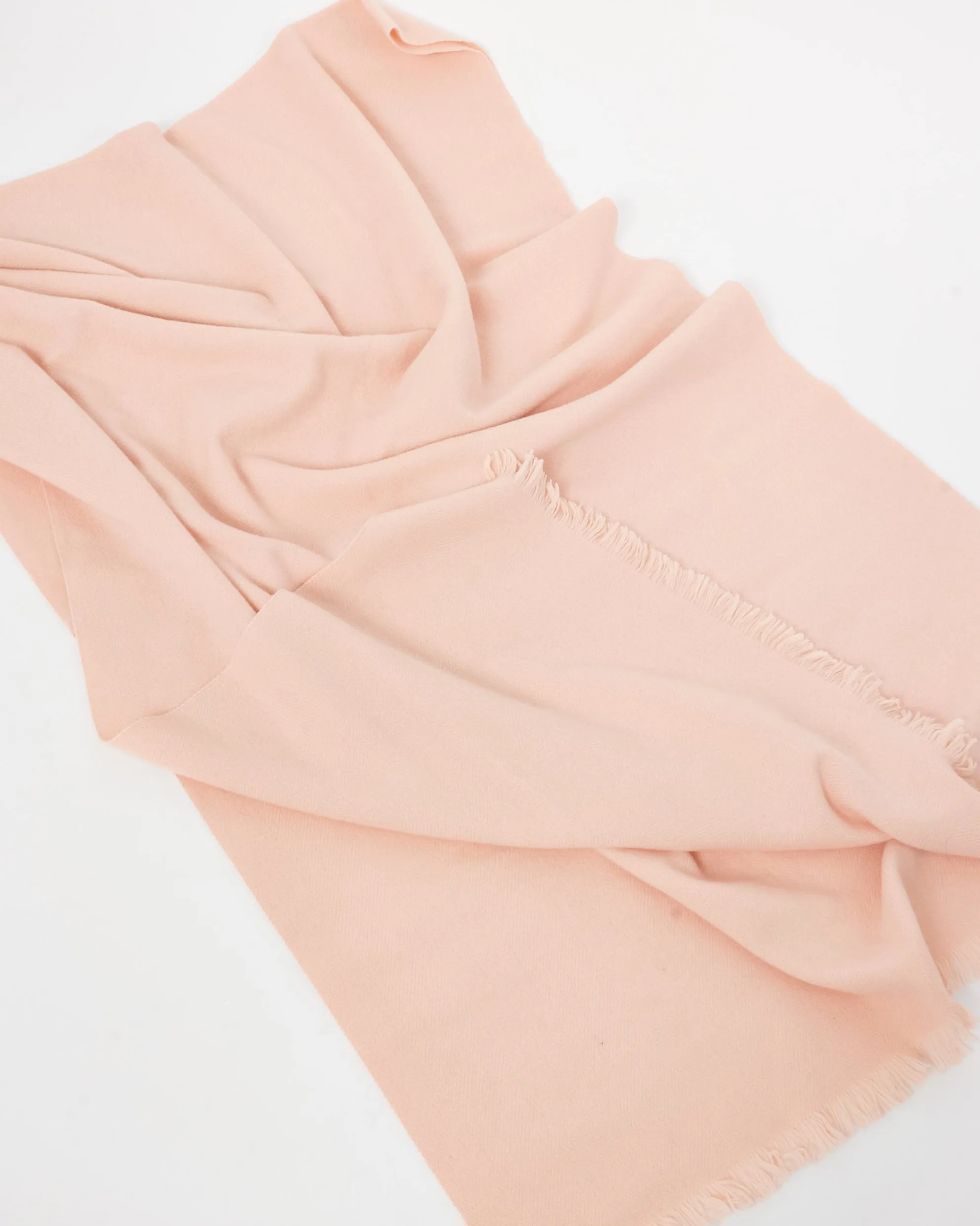 Hermès Rose Cashmere Poudre Soft Stole Scarf