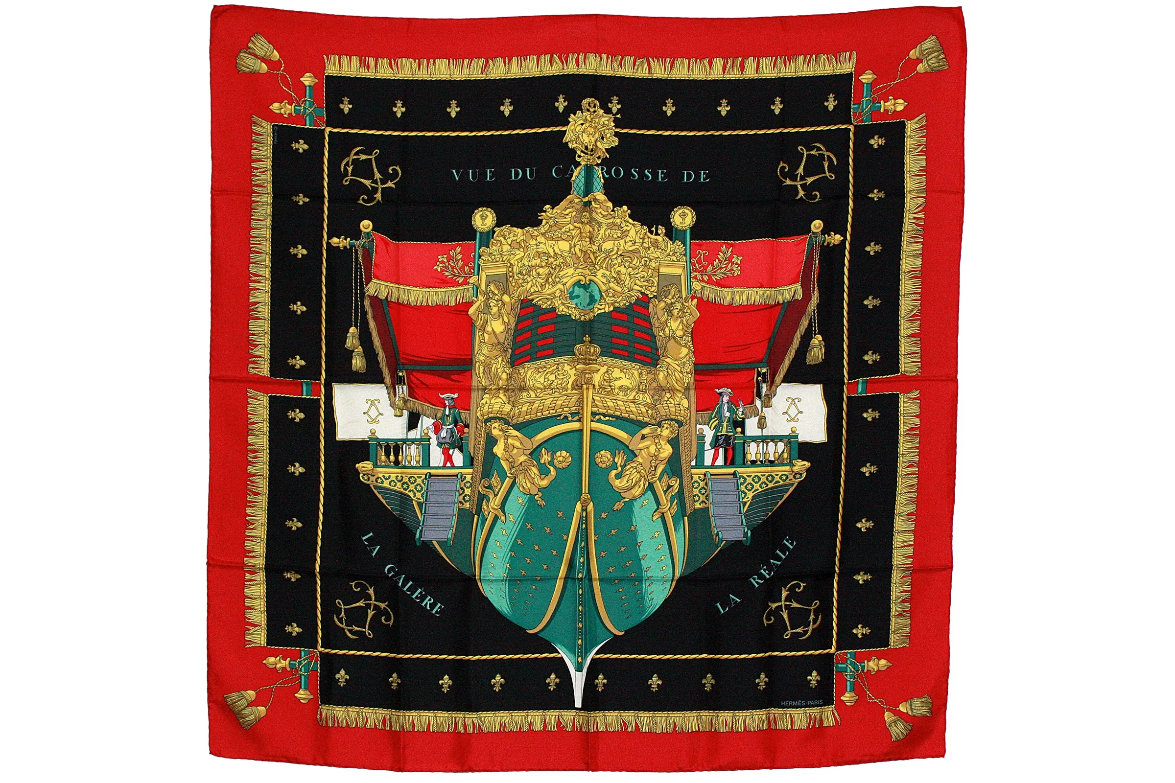 HERMÈS Vue Du Carrosse De La Galère La Réale Silk Scarf