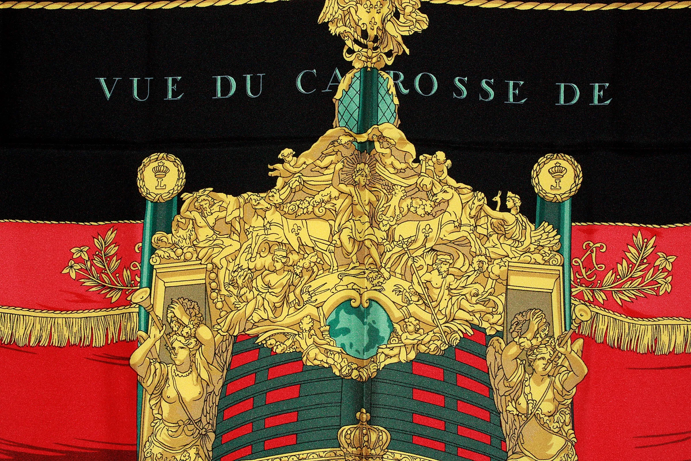 HERMÈS Vue Du Carrosse De La Galère La Réale Silk Scarf