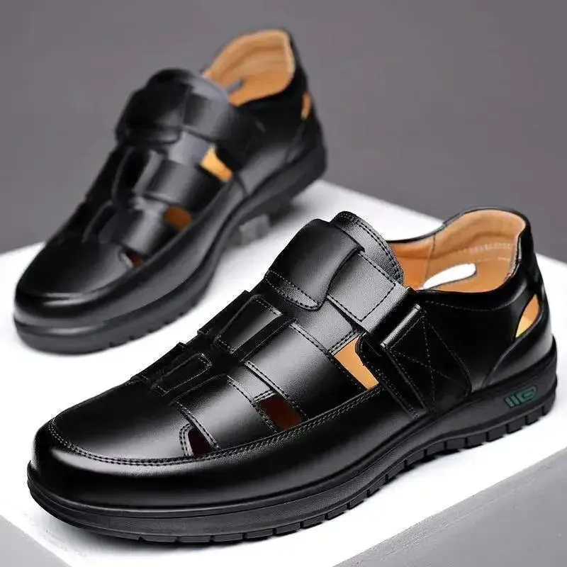Herren Lederschuhe Business Casual Sommer Sandalen