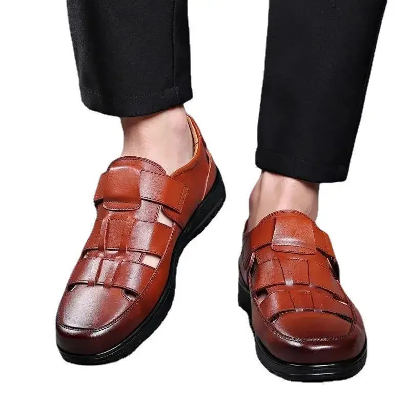 Herren Lederschuhe Business Casual Sommer Sandalen