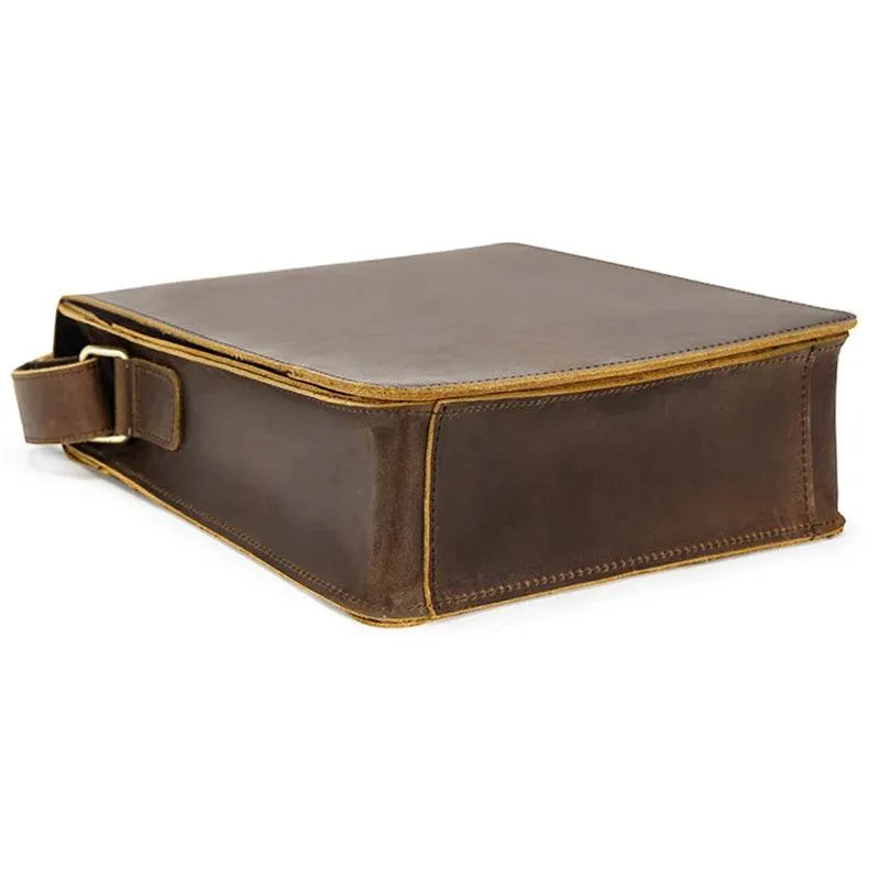 High-Quality Men's Leather Shoulder Messenger Crossbody Bag