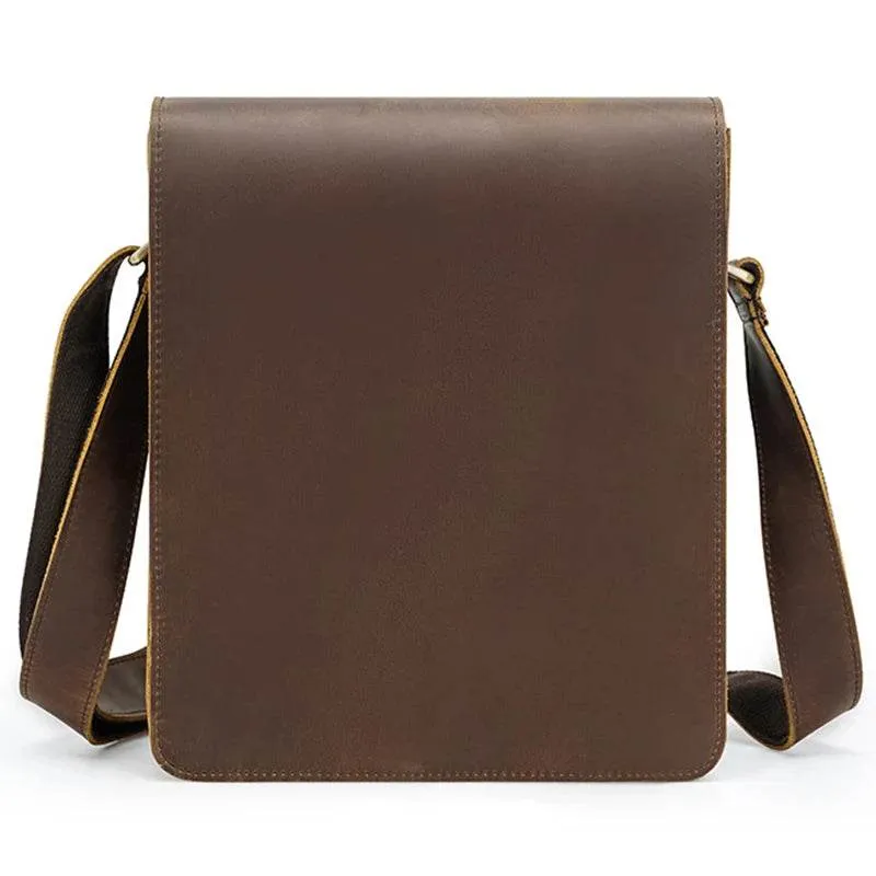 High-Quality Men's Leather Shoulder Messenger Crossbody Bag