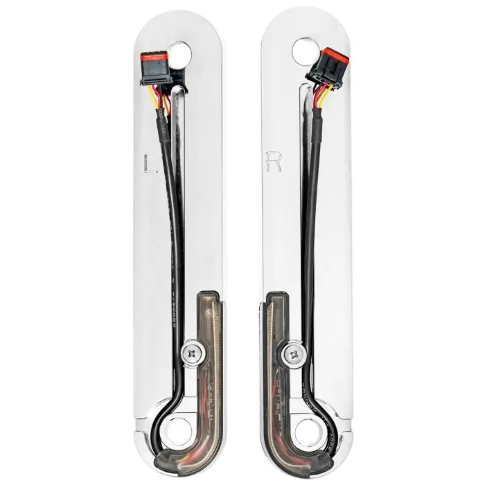 HOGWORKZ® Harley-Davidson® Street Glide / Touring LED Billet Fork DRL / Turn Signals | Chrome