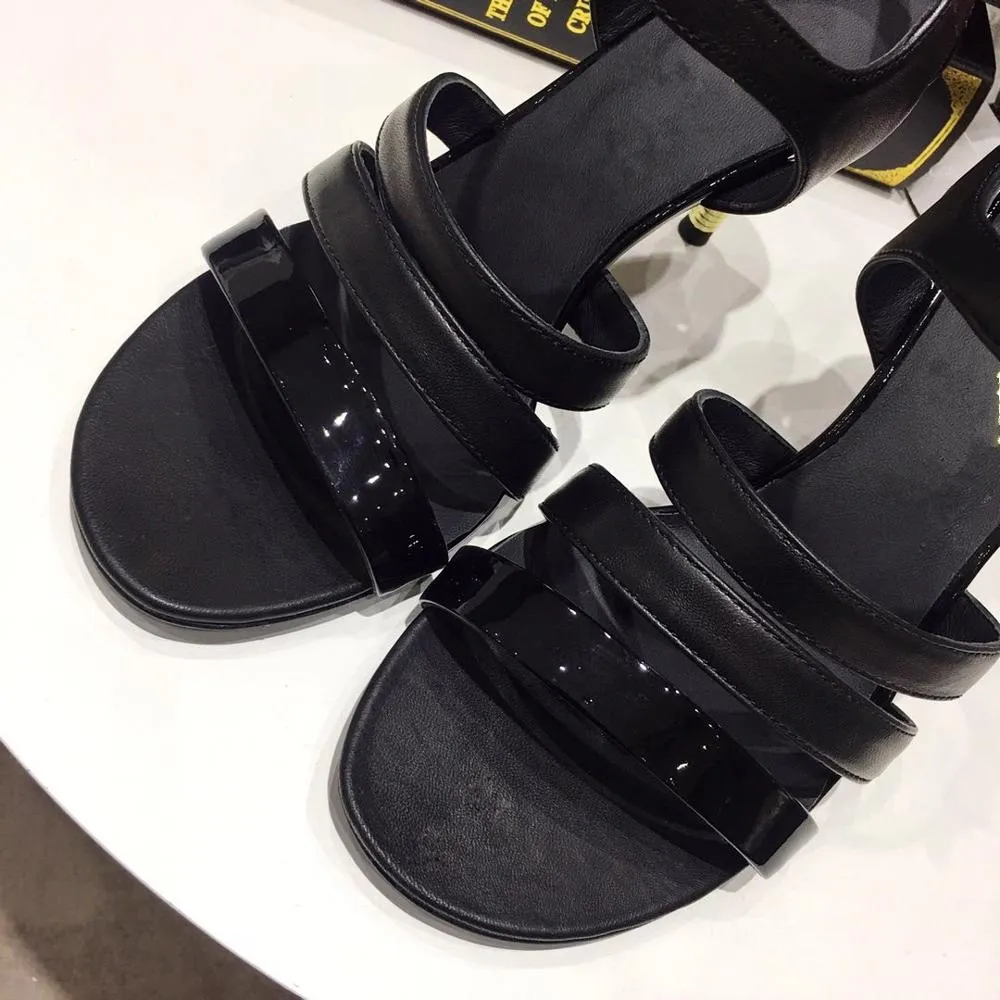 Hot Sale Summer Shoes Women Sexy Pearl Women Sandals Patent Leather Thin Heels Super High Heels Women Sandals