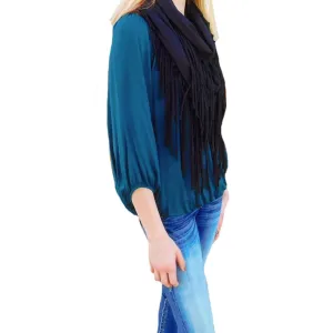 Infinity Scarf | Fringe Black