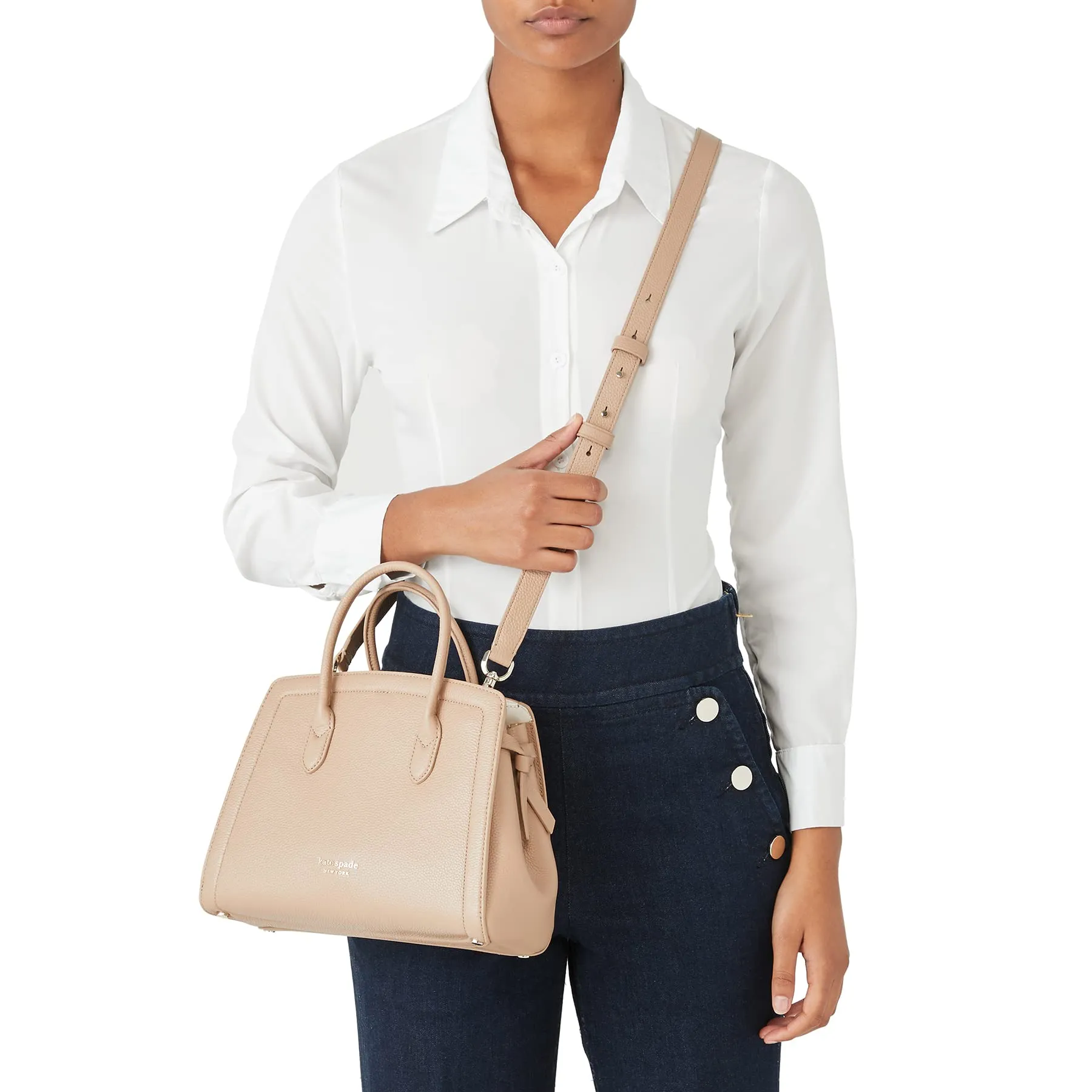 kate spade new york Knott Medium Satchel Raw Pecan One Size