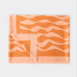 Katie Loxton Orange & Pink Ripple Wave Printed Scarf