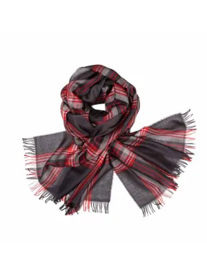Kinalba Weekender Cashmere & Silk Scarf in Grey Stewart