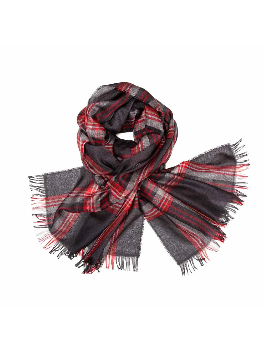 Kinalba Weekender Cashmere & Silk Scarf in Grey Stewart