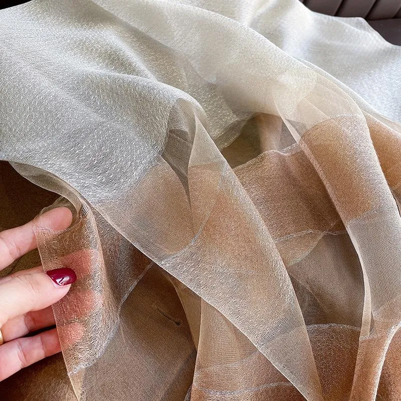 Korean Style New Contrast Color Warm Scarf Fashionable Western Style Gift Giving Long Shawl Women's Silk Blended Scarf