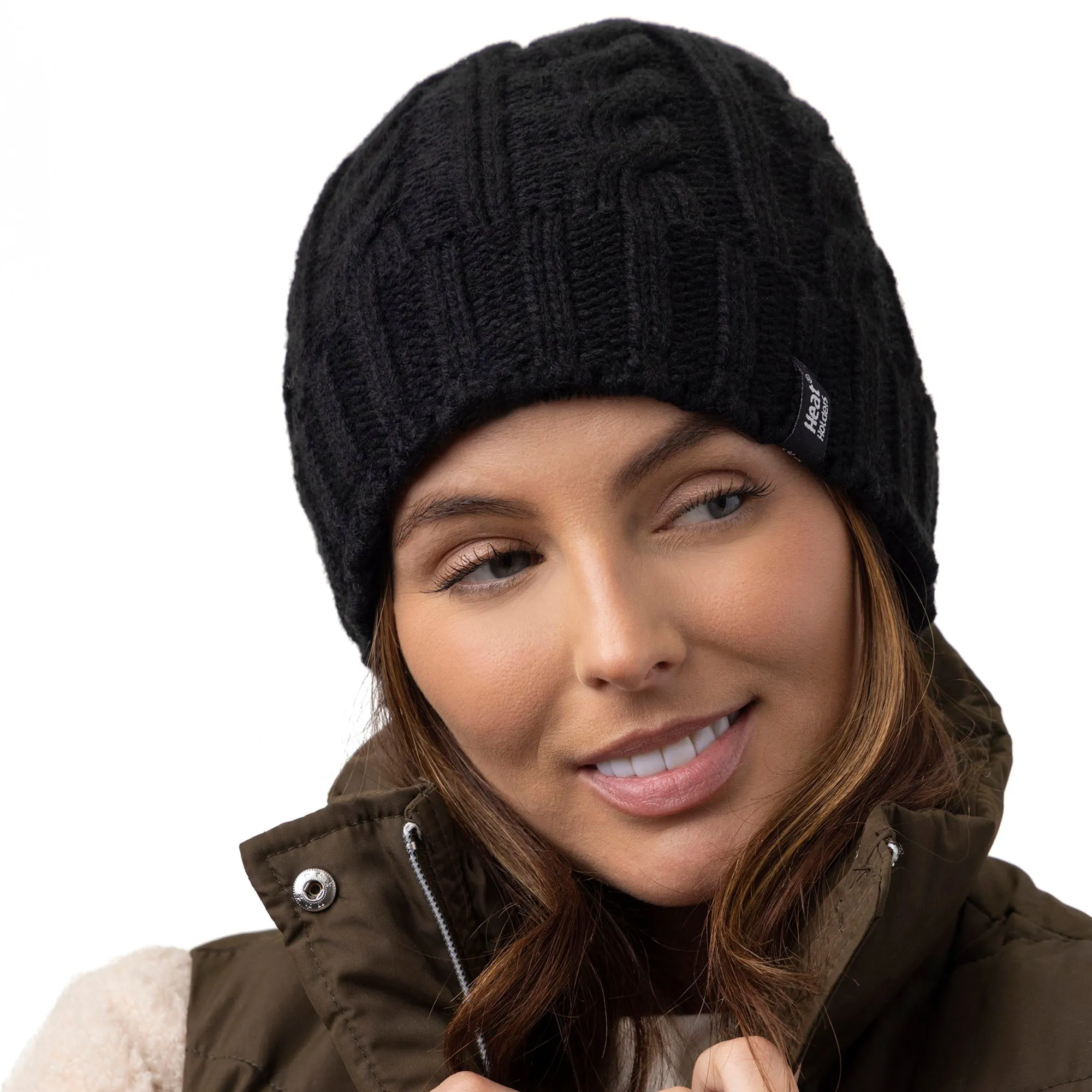 Ladies Knitted Thermal Hat Scarf & Gloves Set for Cold Weather