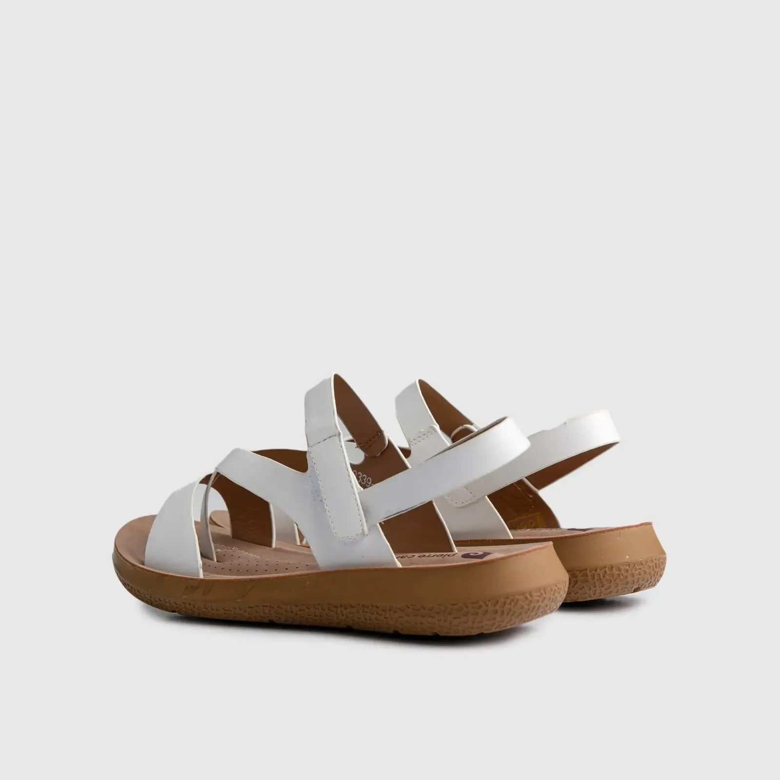 Ladies Strap Sandal White 10339