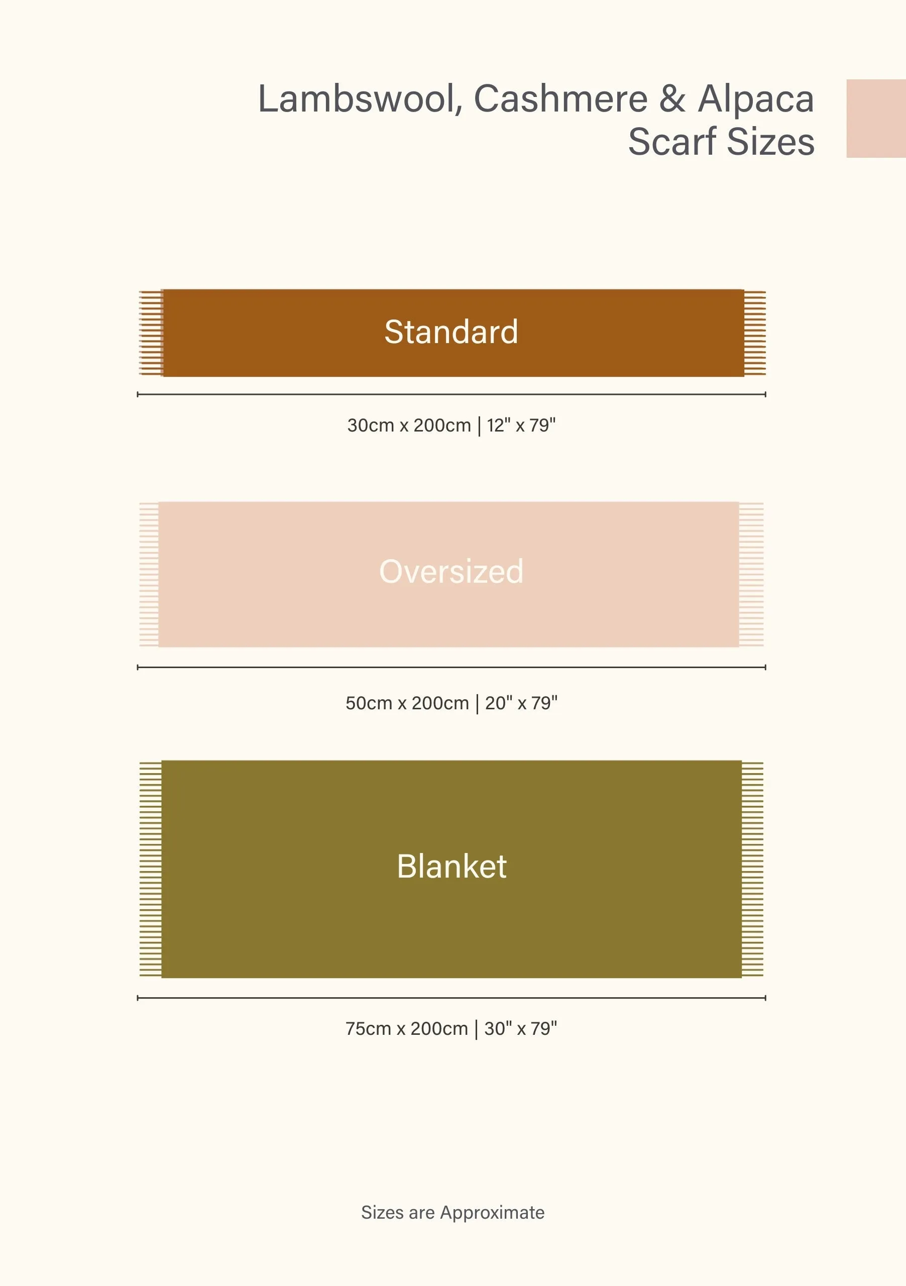 Lambswool Oversized Scarf in Buttermilk & Brown Block Check