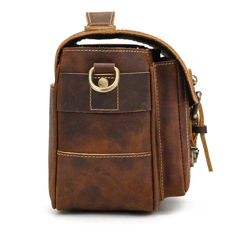 Large Leather Messenger Bag for Men Cowskin Shoulder Bag