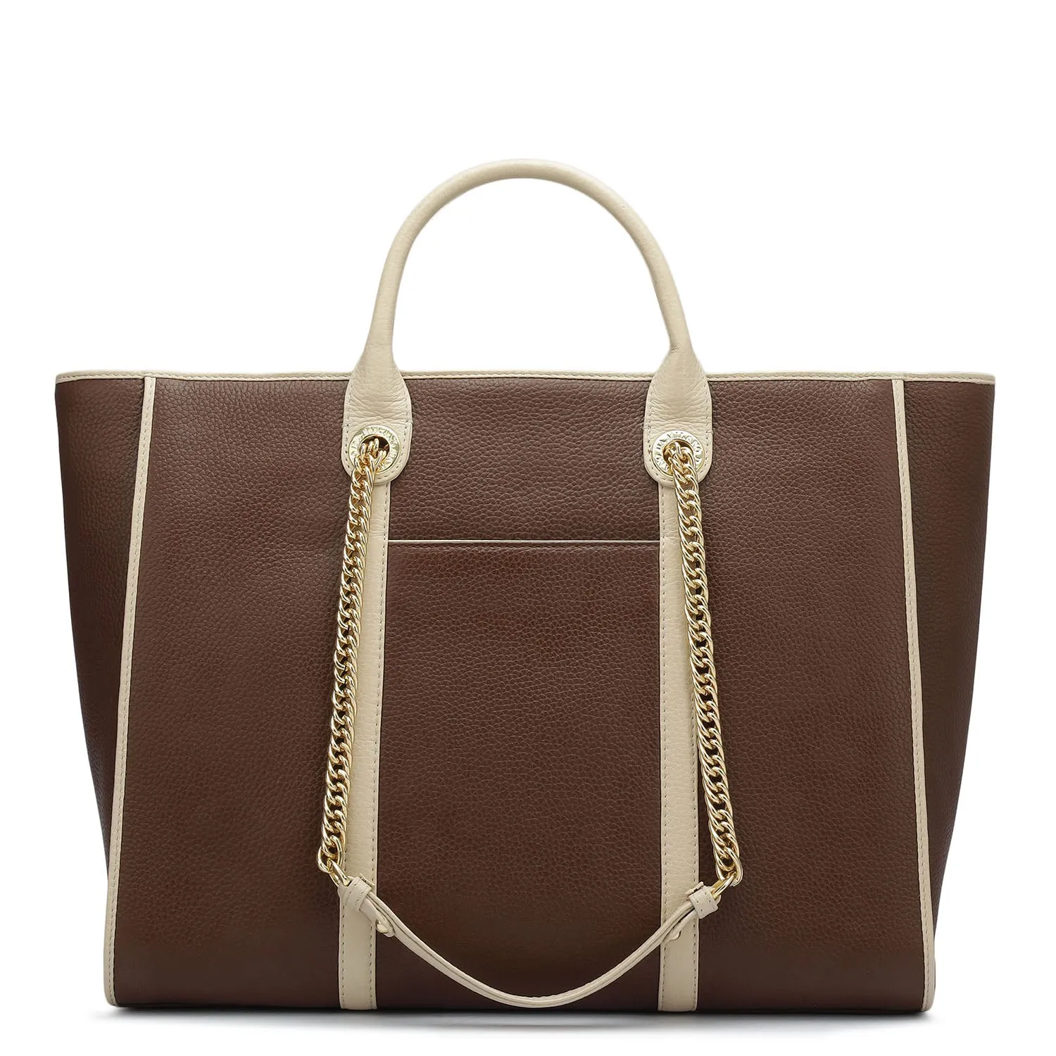 Large Wax Leather Satchel - Espresso