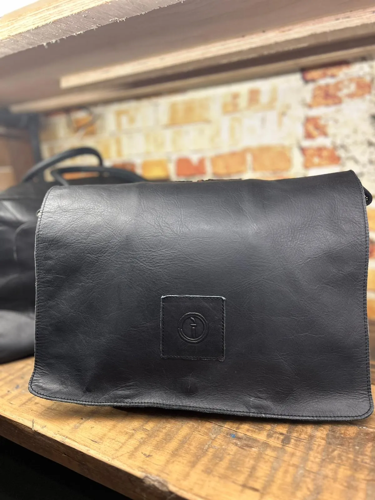 Leather Messenger Bag for Men - Soldier - 15