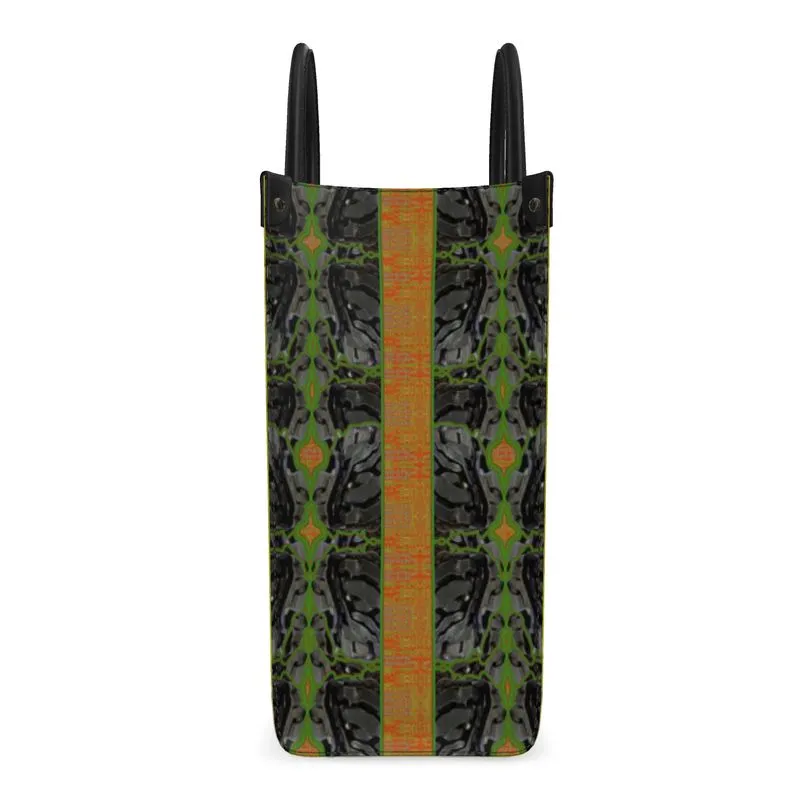 Leather Shoppers Bag (Tree Link Stripe) RJSTH@Fabric#1 RJSTHs2021 RJS