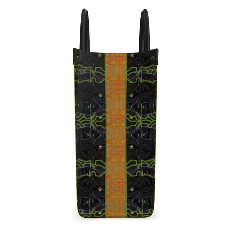Leather Shoppers Bag (Tree Link Stripe) RJSTH@Fabric#1 RJSTHs2021 RJS