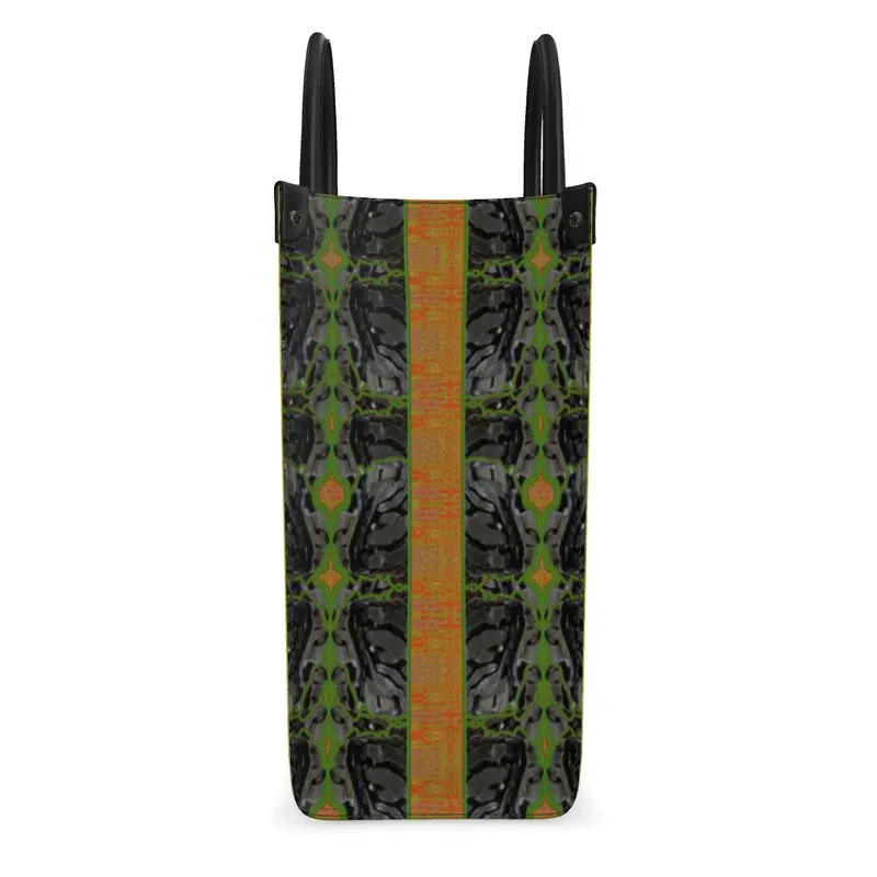 Leather Shoppers Bag (Tree Link Stripe) RJSTH@Fabric#1 RJSTHs2021 RJS
