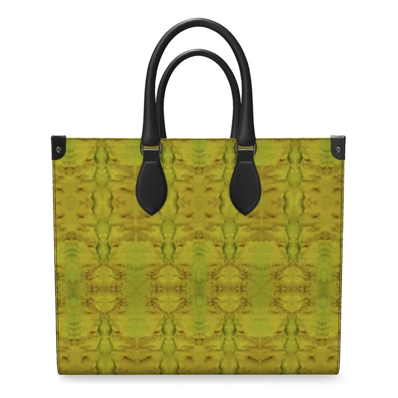 Leather Shoppers Bag (Tree Link Stripe) RJSTH@Fabric#1 RJSTHs2021 RJS
