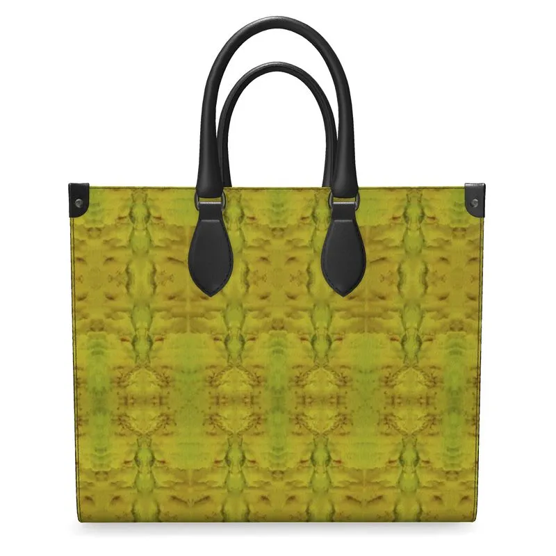 Leather Shoppers Bag (Tree Link Stripe) RJSTH@Fabric#1 RJSTHs2021 RJS
