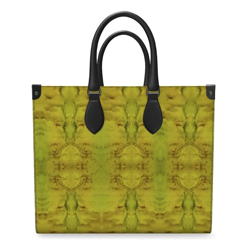 Leather Shoppers Bag (Tree Link Stripe) RJSTH@Fabric#1 RJSTHs2021 RJS