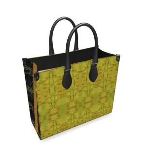 Leather Shoppers Bag (Tree Link Stripe) RJSTH@Fabric#1 RJSTHs2021 RJS