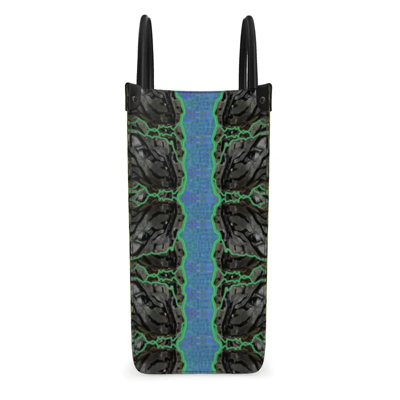 Leather Shoppers Bag (Tree Link Stripe) RJSTH@Fabric#10 RJSTHs2021 RJS
