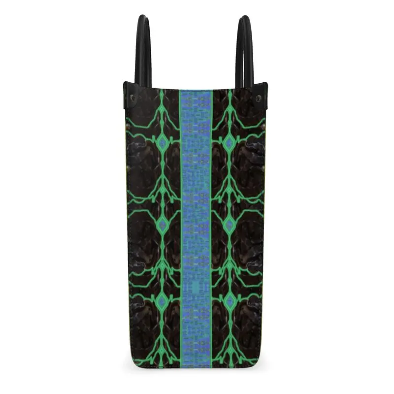 Leather Shoppers Bag (Tree Link Stripe) RJSTH@Fabric#10 RJSTHs2021 RJS