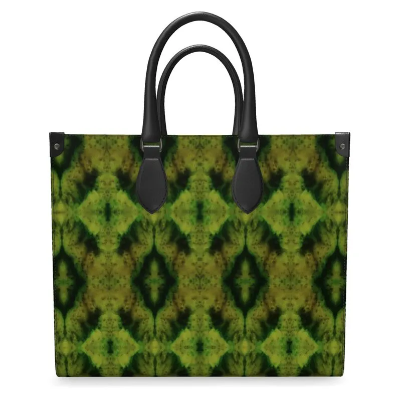 Leather Shoppers Bag (Tree Link Stripe) RJSTH@Fabric#10 RJSTHs2021 RJS