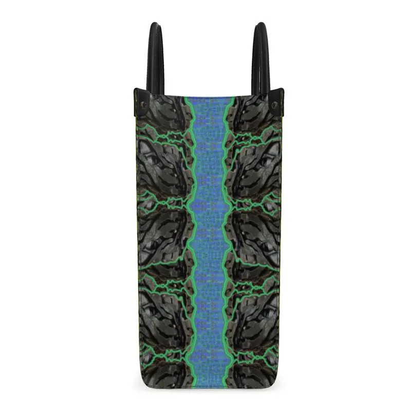 Leather Shoppers Bag (Tree Link Stripe) RJSTH@Fabric#10 RJSTHs2021 RJS