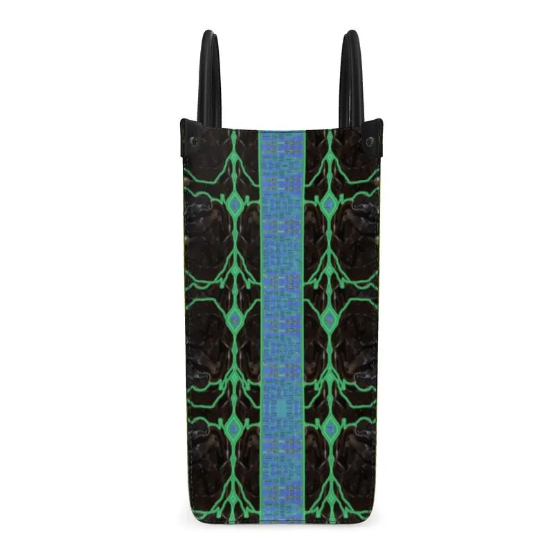 Leather Shoppers Bag (Tree Link Stripe) RJSTH@Fabric#10 RJSTHs2021 RJS